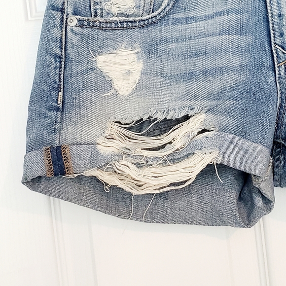 Lovers + Friends Distressed Denim Shorts. - Picture 8 of 12